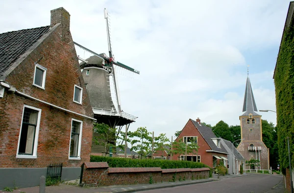 Nederland Holland Nederlands Groningen Winsum Juli 2016 Village Weergave Winsu — Stockfoto