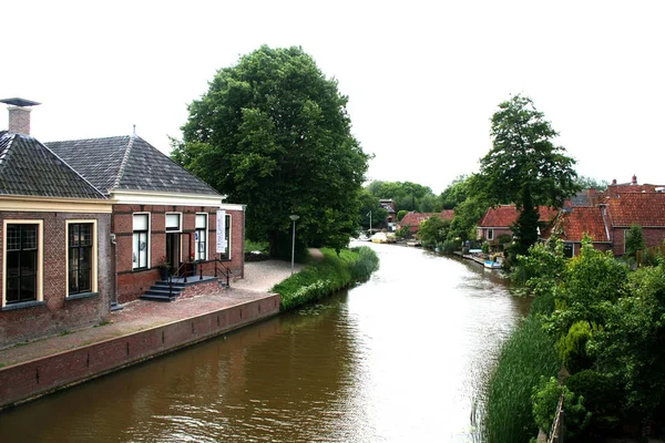 Netherlands Holland Dutch Groningen Winsum July 2016 Canal Winsumerdie — Stock Photo, Image