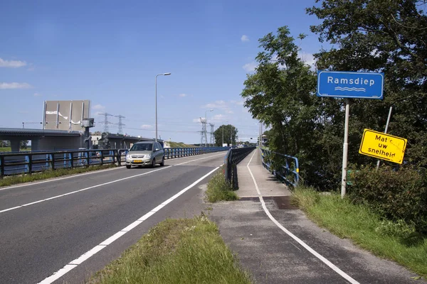 Nederländerna Holland Holländska Overijssel Noordoostpolder Ramspol Juni 2011 Balgstuw Ramspol — Stockfoto