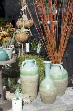 Hollanda, Hollanda, Flamanca, Gelderland, Bommelerwaard, Zaltbommel, Temmuz 2017: dekoratif vitrin