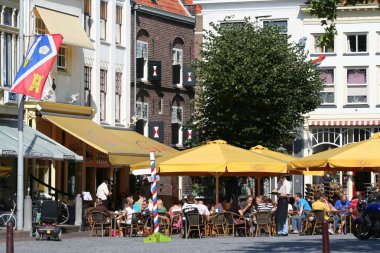 Netherlands,Holland,Dutch,Gelderland, Bommelerwaard,Zaltbommel,july 2017: Street view in Zaltbommel