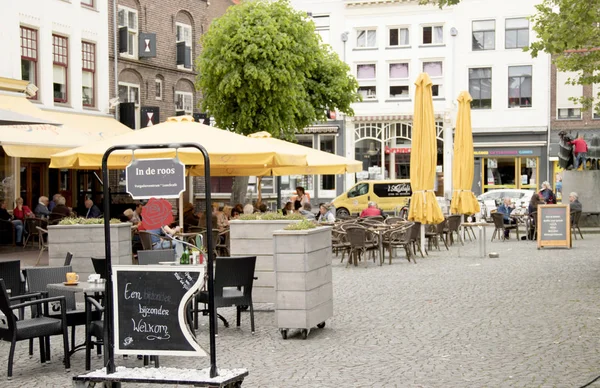 Netherlands,Holland,Dutch,Gelderland, Bommelerwaard,Zaltbommel,july 2017: Street view in Zaltbommel