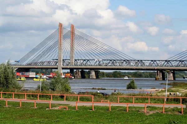 Netherlands Holland Dutch Gelderland Bommelerwaard Zaltbommel July 2017 Cable Stayed — Stockfoto