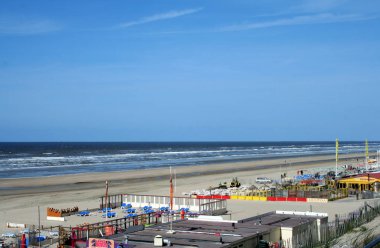 Hollanda, Hollanda, Flamanca, Kuzey Hollanda, Zandvoort, Mayıs 2016: teraslar terk edilmiş bir 