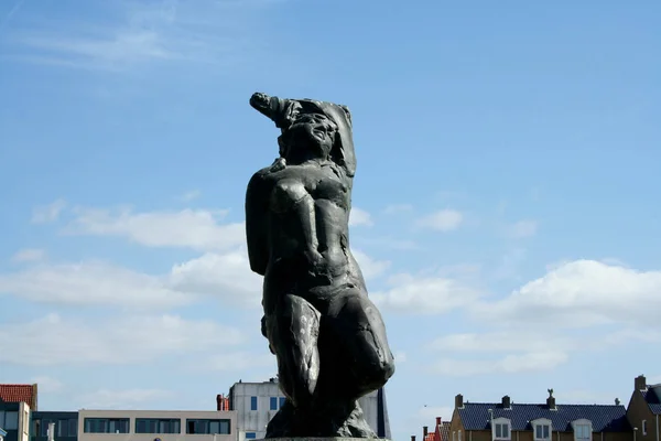 Nederländerna Holland Holländska Noord Holland Zandvoort Kan 2016 Statue Kvinnor — Stockfoto