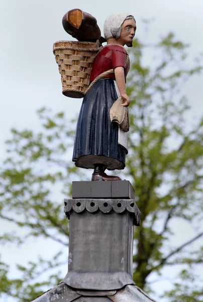 Kleine Statue Zentrum Von Alkmaar — Stockfoto