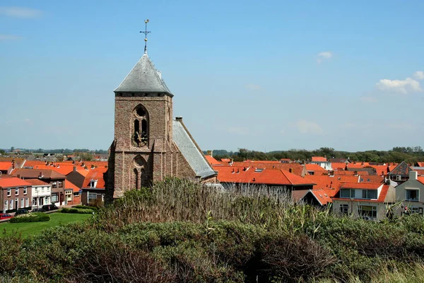 Holland Holenderski Zeeland Zoutelande Holandia 2017 Exterior Lipca Kościoła Catharina — Zdjęcie stockowe