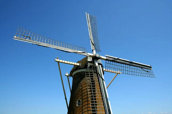 Нидерланды Голландия Голландия Зеландия Зутеланде Июль 2017 Историческая Ветряная Мельница — стоковое фото