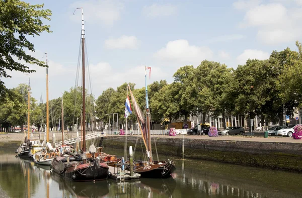 Нидерланды Голландия Голландия Зеландия Зиерикзе Июль 2018 Года Старая Гавань — стоковое фото