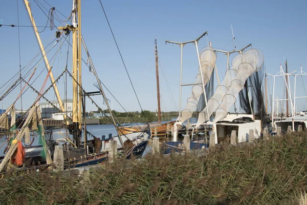 Países Bajos Frisia Makkum Julio 2018 Los Barcos Pesqueros Atracan — Foto de Stock