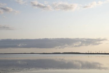 Hollanda, Friesland, Waddensea, july2018:View Wadden Denizi ve Harlingen