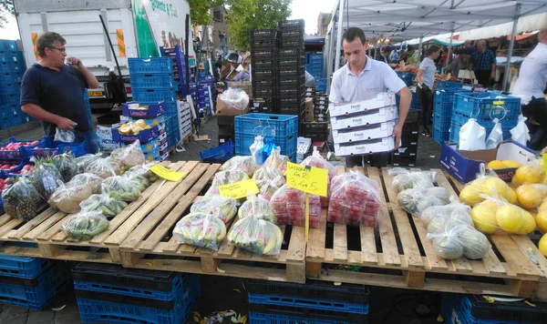 Holanda Limburg Eygeslhoven Julho 2018 Mercado Semanal Eygelshoven Muito Lotado — Fotografia de Stock