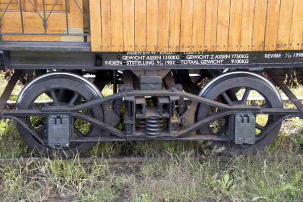 Нідерланди Подробиці Історичного Старого Поїзда Використанні Завдяки Волонтерам Північна Голландія — стокове фото