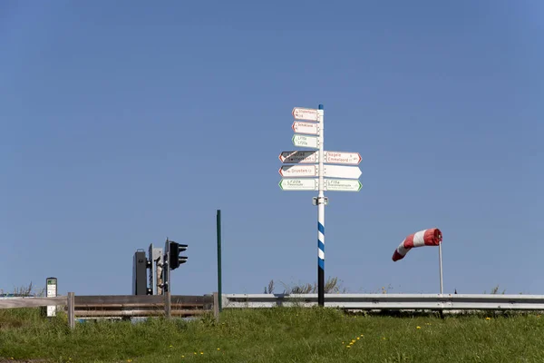 Noordoostpolder 2017年7月 标志在圩 — 图库照片