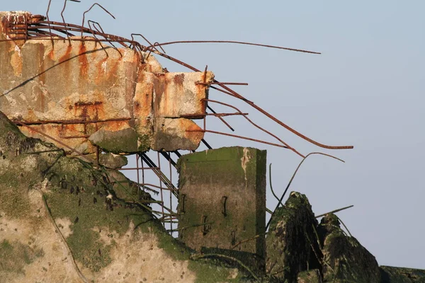 Mulberry Harbour Var Typ Tillfällig Hamn Utvecklas Andra Världskriget Att — Stockfoto