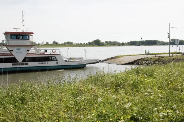 Netherlands Gelderland Zaltbommel Brakel July 2017 Ferry River Waal — Stockfoto