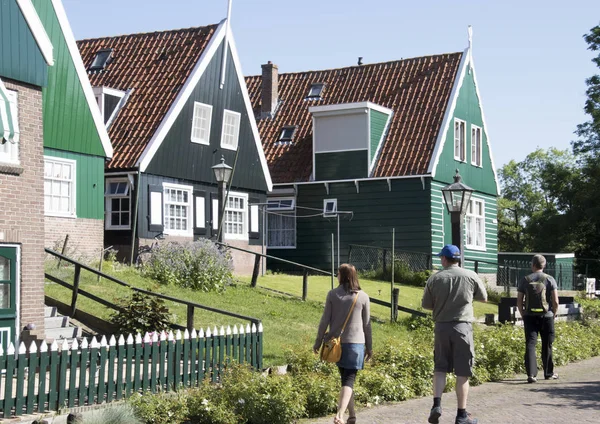 Países Bajos Norte Holanda Marken Agosto 2018 Casas Madera Península —  Fotos de Stock