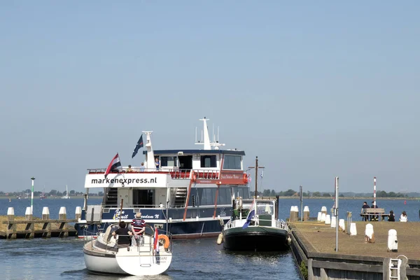 Nederländerna Norr Holland Marken Augusti 2018 Ships Navigera Hamnen — Stockfoto