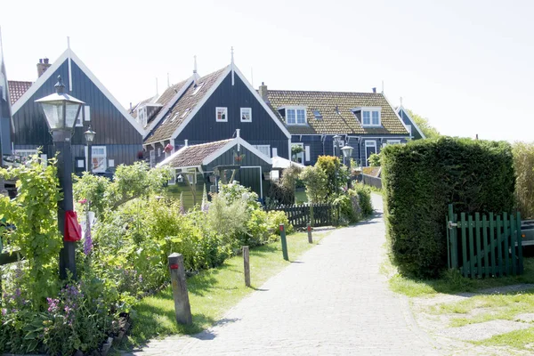 Niederlande Norden Holland Marken August 2018 Holzhäuser Auf Der Halbinsel — Stockfoto