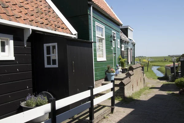 北オランダ オランダ マルケン 2018 半島マルケン木造住宅 — ストック写真