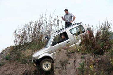 Hollanda, Limburg, Scihinveld, Ağustos 2017: araba bir off road 4 x 4 yıllık toplantısı sırasında kulüp