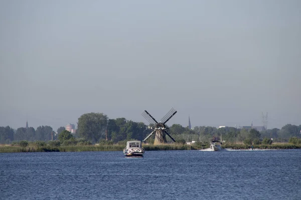 Países Bajos Holanda Septentrional Kagerplas Agosto 2018 Crucero Navegando Kagerplas — Foto de Stock