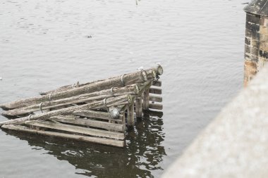 Çek Cumhuriyeti, Prag, eski, kasaba, december2018:icebreaker nehir Amerikanlar