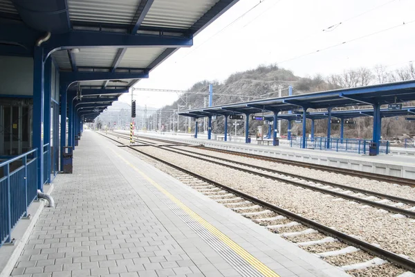 Чехия Beroun December2018 Железнодорожная Станция Чешском Городе Беру — стоковое фото