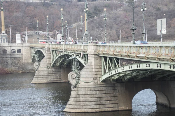 République Tchèque Prague Vieille Ville Décembre2018 Pont Svatopluk Cech Pont — Photo