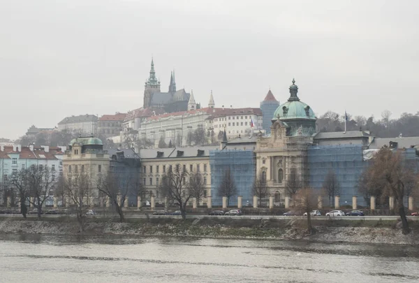 Tschechische Republik Prag Altstadt Dezember2018 Moldau Ist Ein Wichtiges Transpor — Stockfoto