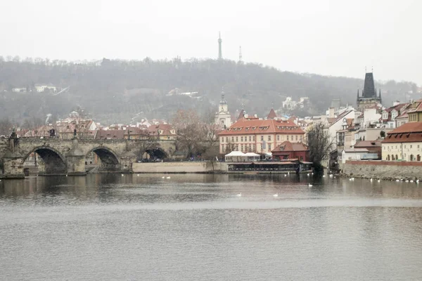 República Checa Praga Casco Antiguo Diciembre2018 Río República Checa Praga —  Fotos de Stock