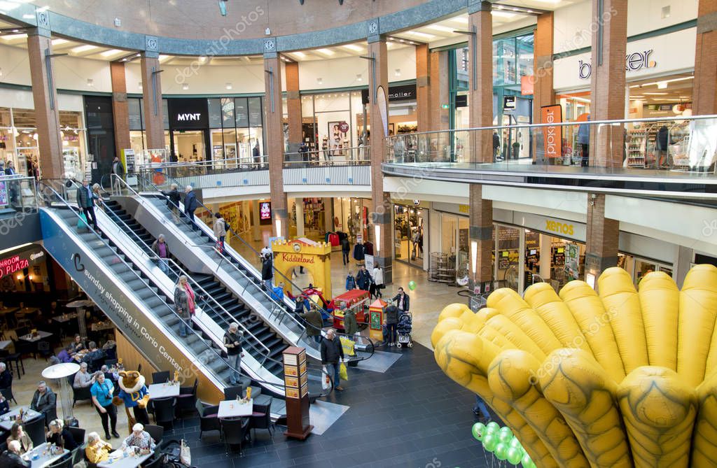 Netherlands,Heerlen,februari 2019:interior af shopping centre in Heerlen named corio