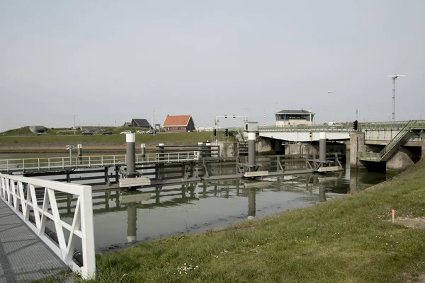 Afsluitdijk no lado frísio — Fotografia de Stock