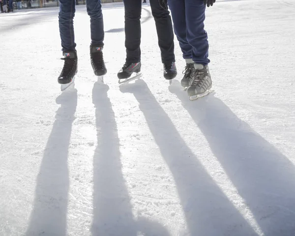 People Ice Skating Ice Rink — Stock Photo, Image