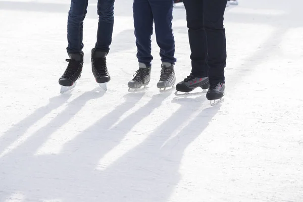 People Ice Skating Ice Rink — Stock Photo, Image