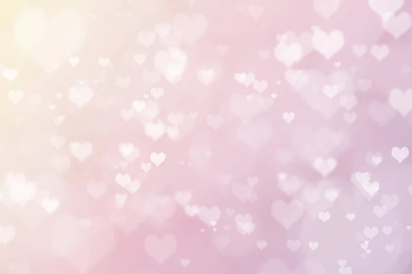 Herzform Bokeh Valentinstag Hintergrund — Stockfoto