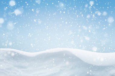 Kar taneleriyle kış arkaplanı