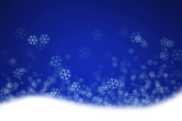 Blaue Weihnachten Hintergrund Mit Schneeflocken — Stockfoto