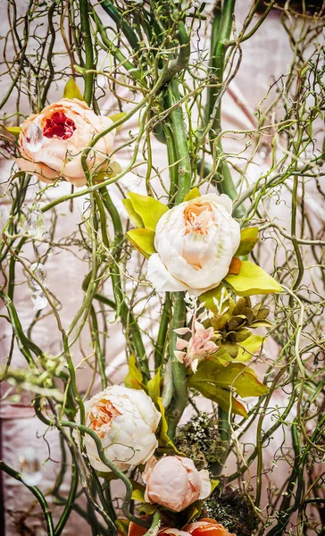 Dekoration von Blumen, für die Hochzeit — Stockfoto
