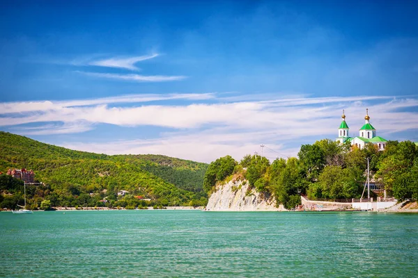 Panorama del lago Abrau, Russia — Foto Stock