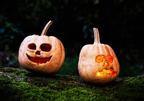 Scary Halloween pumpkins — Stock Photo, Image