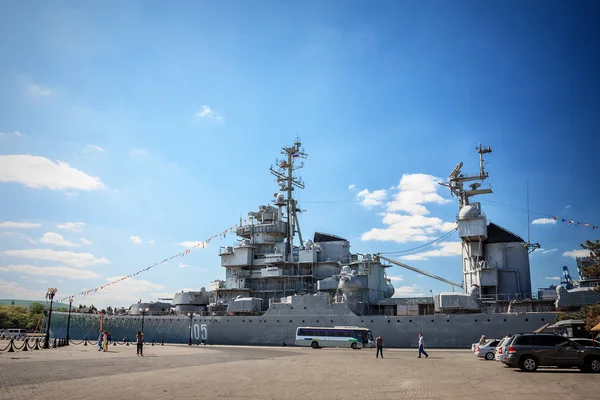 Novorossiysk Russland Mai 2016 Sowjetisches Kriegsschiff Michail Kutusow Hafen Von — Stockfoto