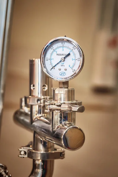 Het systeem van stalen leidingen voor het filteren van apparatuur — Stockfoto