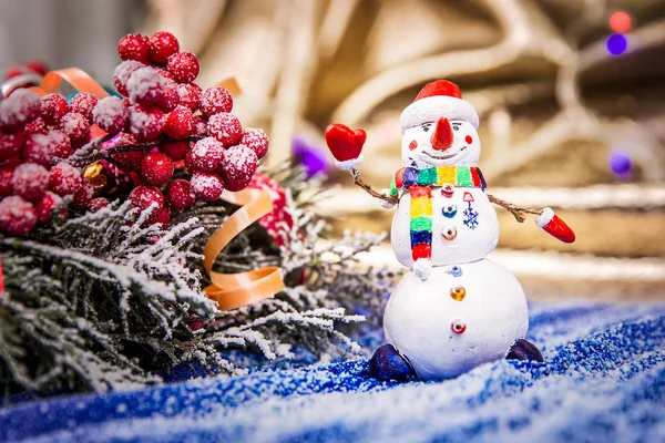 Figura muñeco de nieve poco — Foto de Stock