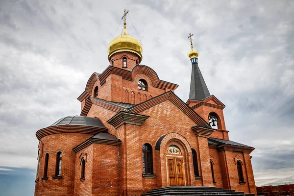 Ortodox church in russian city Dudinka — Stock Photo, Image