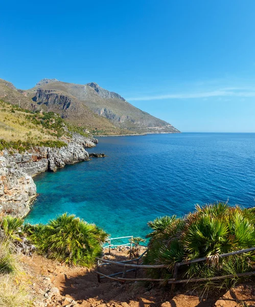 Paradise Sea Bay Azure Water Beach View Coastline Trail Zingaro — Fotografia de Stock