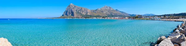 Paradise Tyrhénského Moře Bay Panorama San Vito Capo Pláž Čistým — Stock fotografie