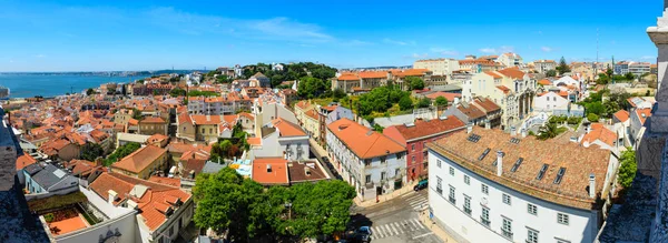 Sea View Cityscape Monastery Roof Lisbon Portugal People Unrecognizable — Stock Photo, Image