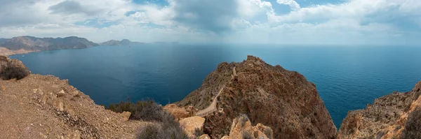 Mar Mediterráneo Costa Verano Vista Desde Cabo Tinoso Cartagena España —  Fotos de Stock