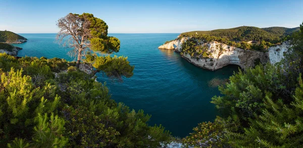 Sommar Kväll Architello Båge San Felice Gargano Halvön Puglia Italien — Stockfoto